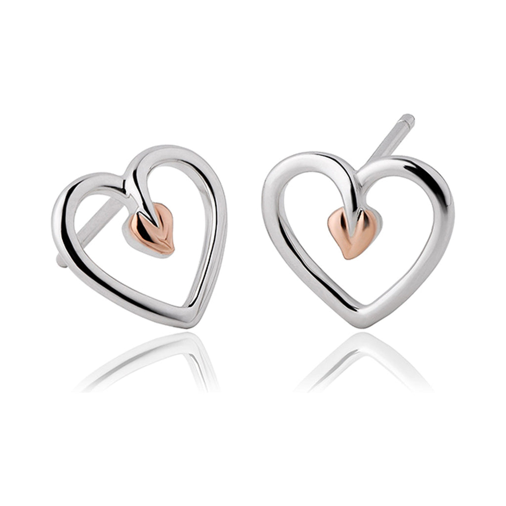 The Clogau Tree Of Life Heart Stud Earrings, a silver sterling stud earrings from Clogau, available at OD’s Jewellers in St Helens.
