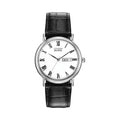 The Citizen Gents Eco-Drive Day/Date White Dial Strap Watch, a silver stainless steel watch from Citizen, OD’s Jewellers in St Helens.