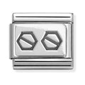 Nomination Composable Silver 2 Hex Screws Charm 330102/62 *