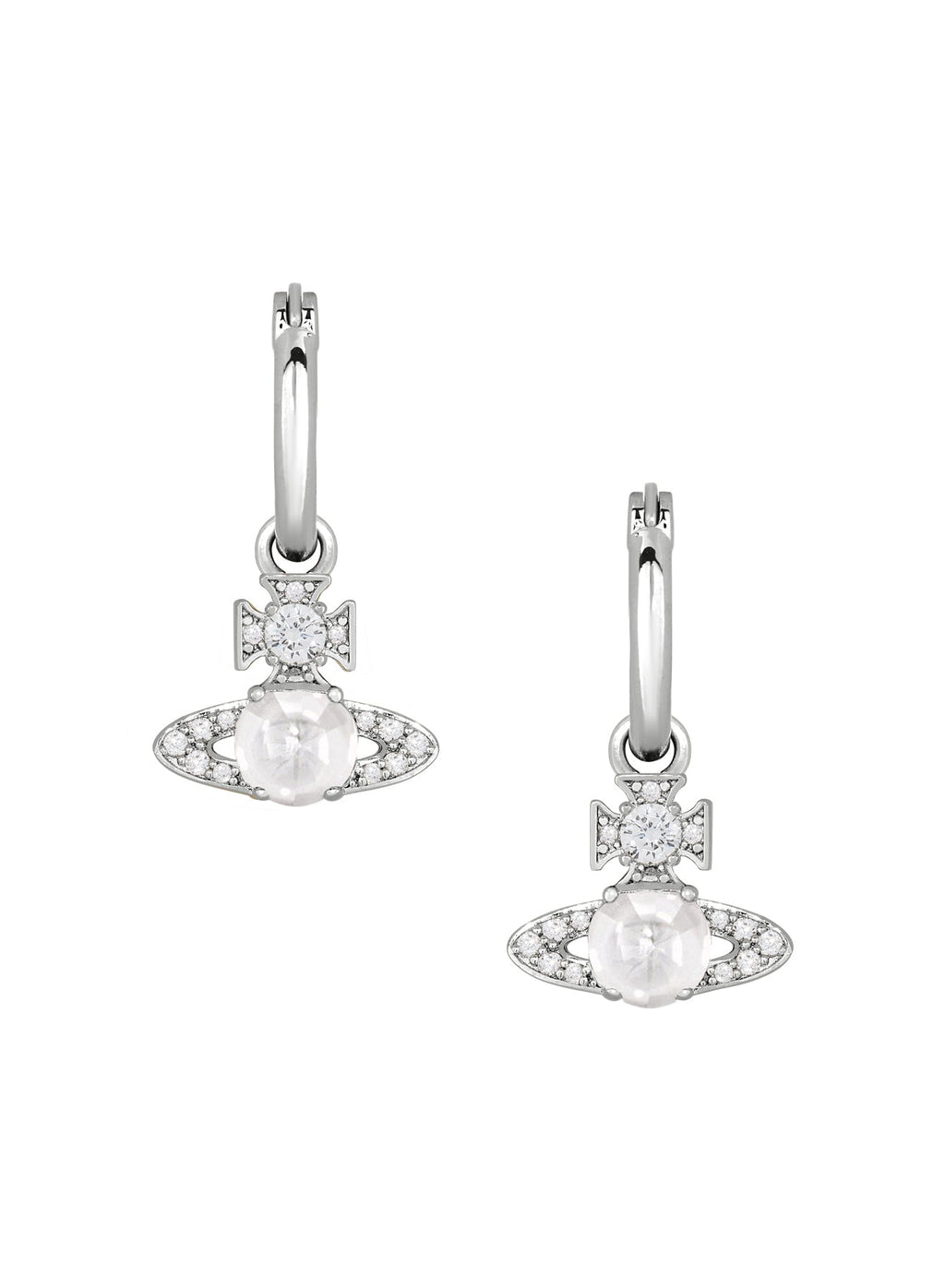Vivienne Westwood Ondina CZ Hoop Earrings 6203009D-02P102