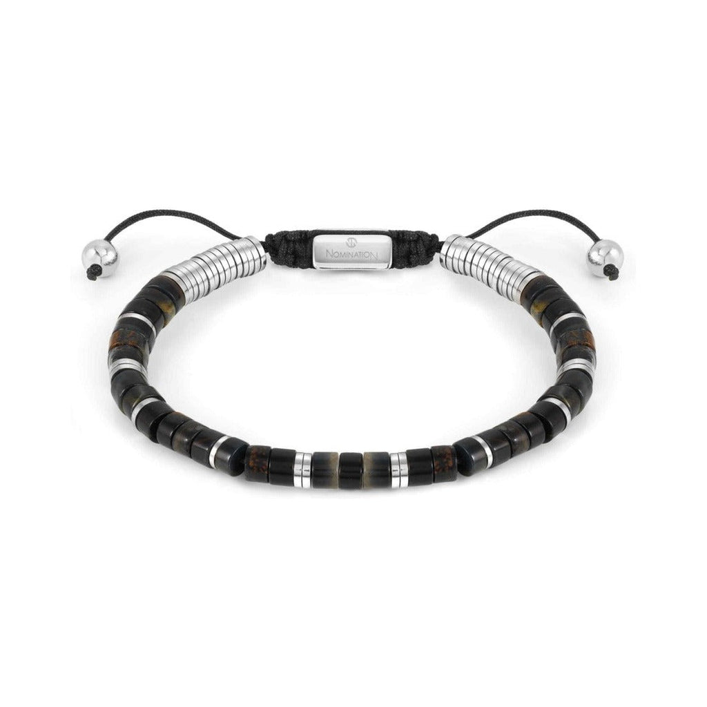 Nomination Instinct Style Black & Brown Jasper Bracelet