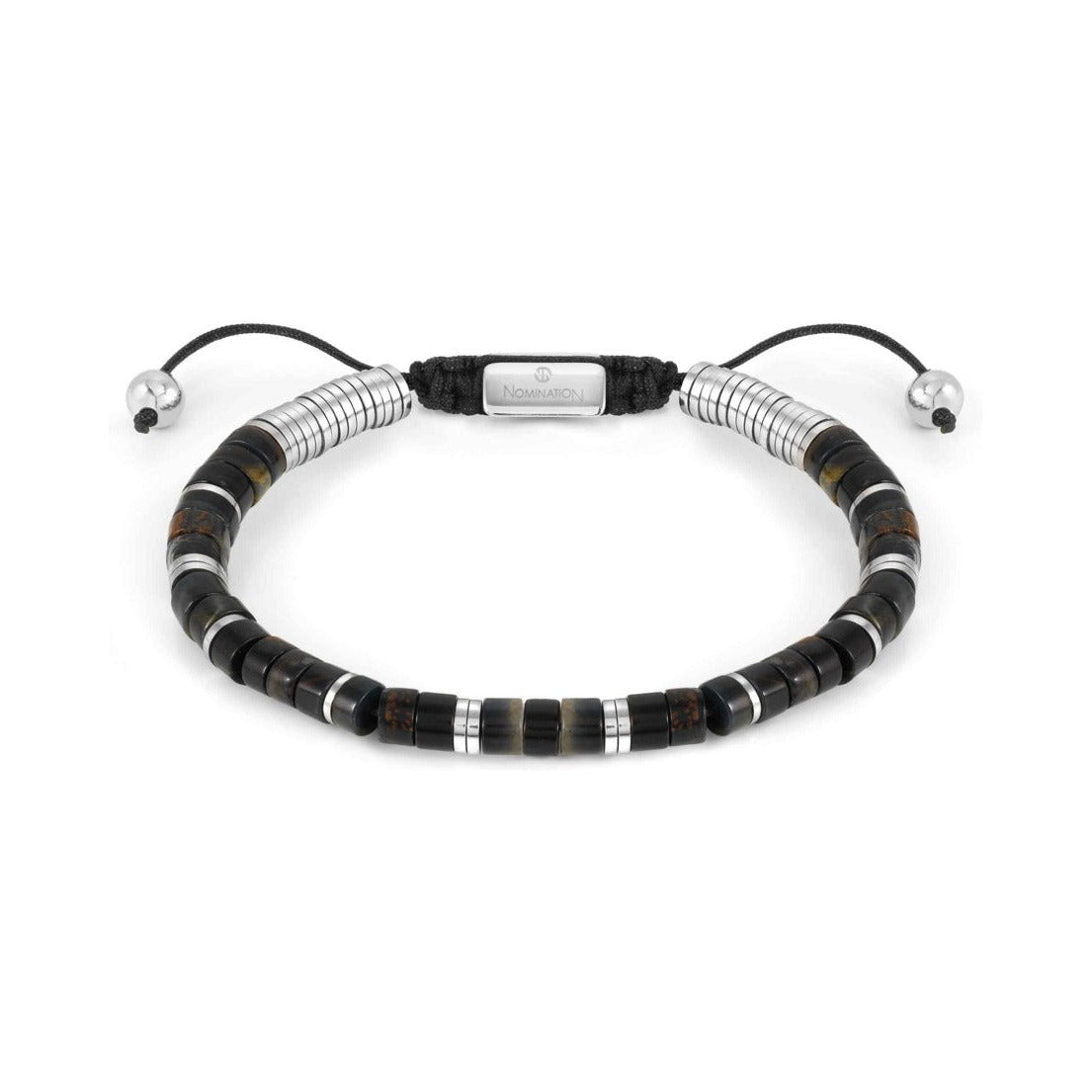 Nomination Instinct Style Black & Brown Jasper Bracelet