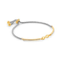 The Nomination Milleluci Infinity Bracelet, a two-tone gold-plated stainless steel bracelet from Nomination Italy, at OD’s Jewellers in St Helens