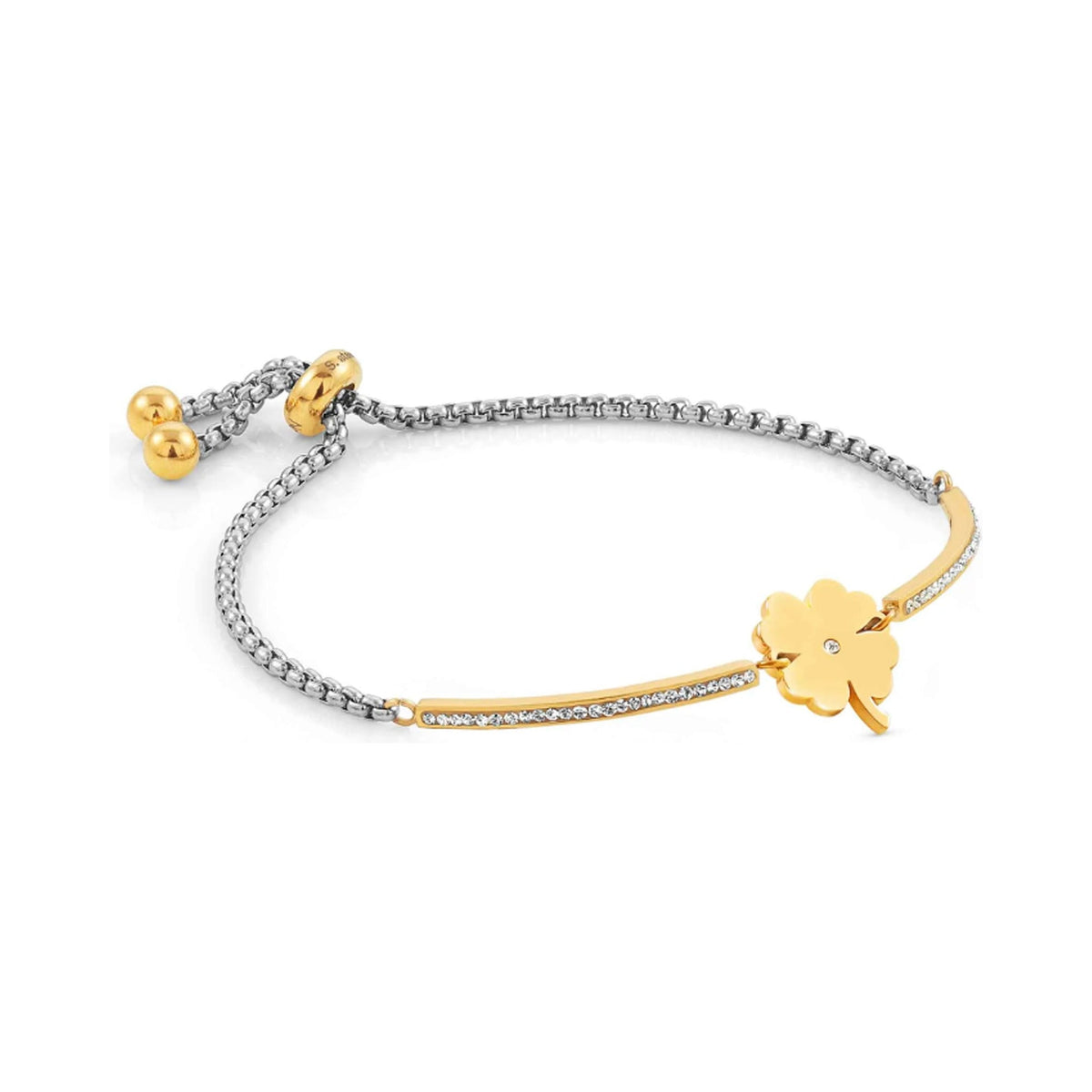 Nomination Milleluci Four Leaf Clover Bracelet, gold plated stainless steel from Nomination Italy, OD’s Jewellers, St Helens.