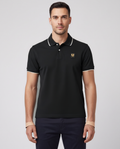 Men's Belstaff Black Tipped Polo Shirt