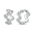 Clogau Natures Wonder Forget-Me-Knot Huggie Hoop Earrings Sterling Silver by Clogau