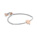 Nomination Four Leaf Clover Bracelet. Adjustable, stainless steel bracelet with rose gold clover charm.
