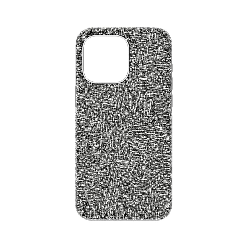 The Swarovski High iPhone 15 Pro Max Silver Case, a silver case from Swarovski, available at OD’s Jewellers in St Helens.