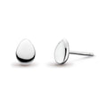 Pair of Coast Pebbles stud earrings by Kit Heath. Subtle design in polished silver for everyday wear. Fine jewelry detail.