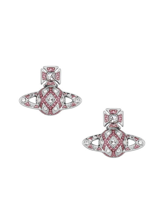Vivienne Westwood Rachelle Dark Rose Bas Relief Earrings 6201038Q-02P788-
