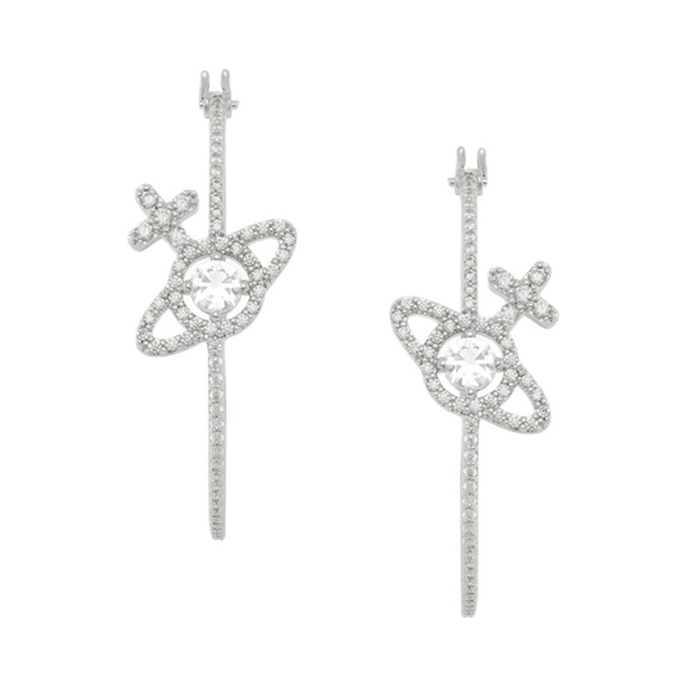 Vivienne Westwood Olympia CZ Hoop Earrings 6202017X-02P102 — view 2