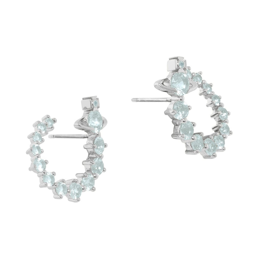 Vivienne Westwood Lydia Aqua CZ Earrings 6203009A-02P775 — view 2