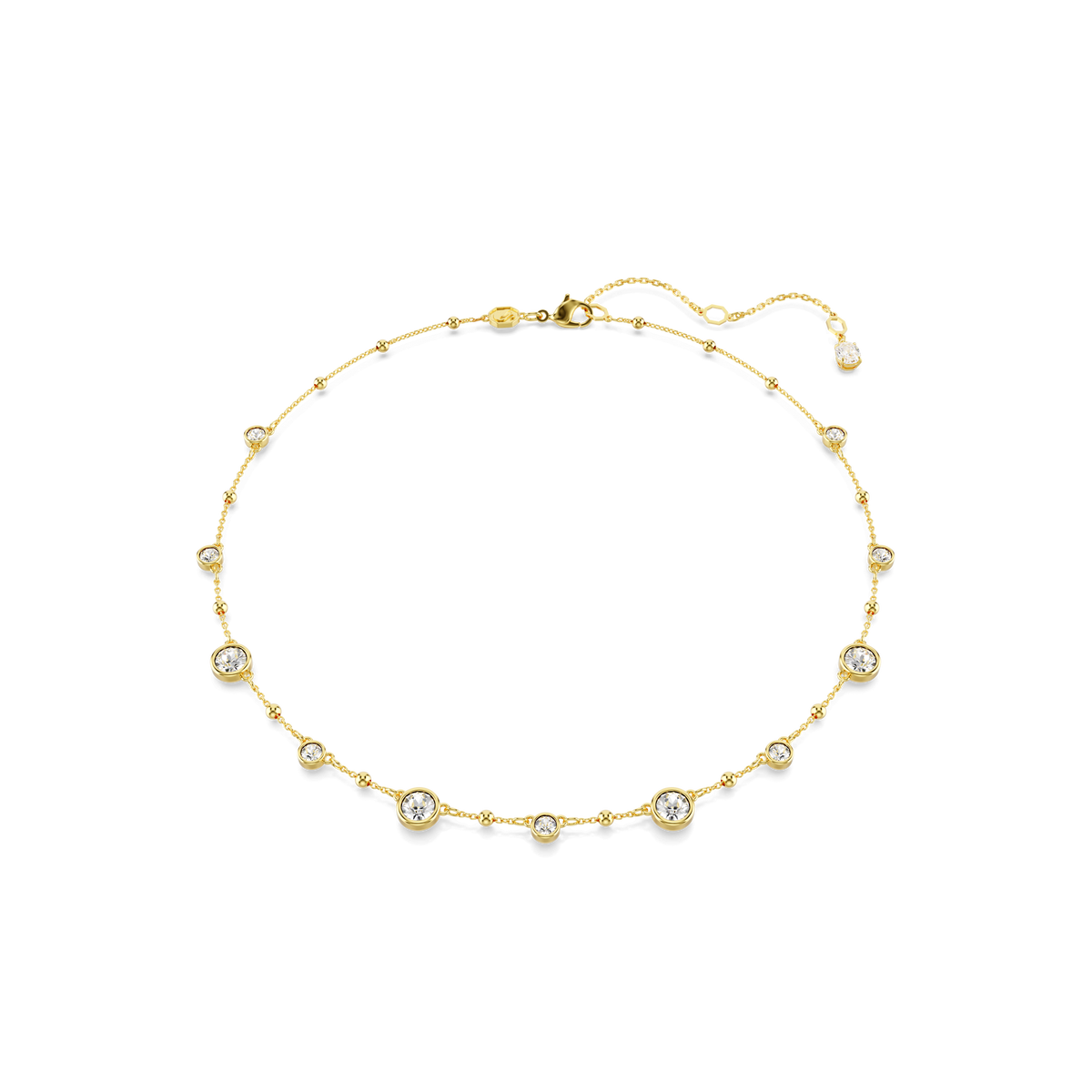 Swarovski Imber Scattered Design Crystal Necklace Rhodium Plated