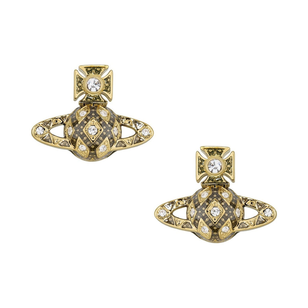 Vivienne Westwood Rachelle Black Bas Relief Earrings 6201038Q-02RA37-