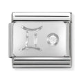 Nomination Composable Classic Link Zodiac Gemini in Cubic Zirconia and 925 Silver