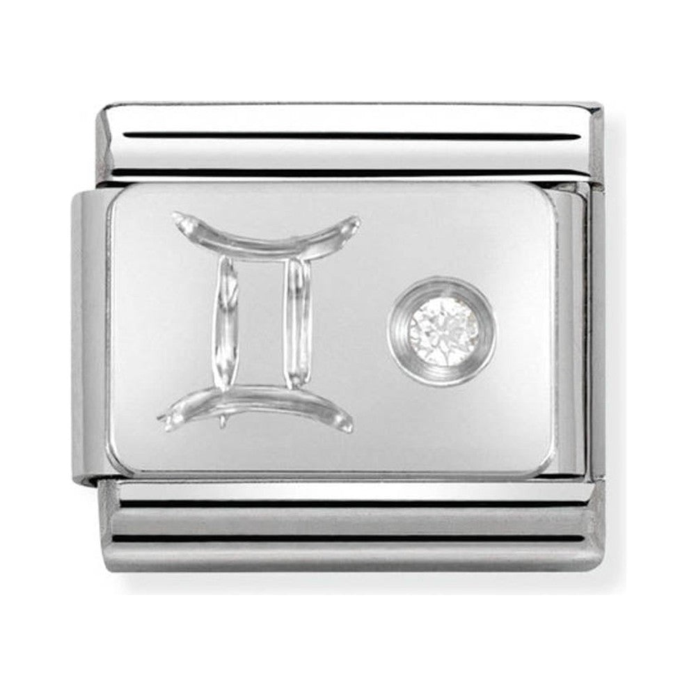 Nomination Composable Classic Link Zodiac Gemini in Cubic Zirconia and 925 Silver