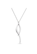 The Kit Heath Entwine Twine Twist Necklace, a silver necklace from Kit Heath, available at OD’s Jewellers in St Helens.