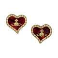 Vivienne Westwood Petra Earrings Copper Red Mop Honey Crystal 62010074-02RA24