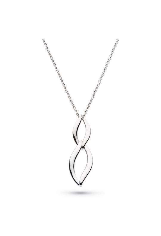 Kit Heath Entwine Twine Link Duo Link Necklace in Silver