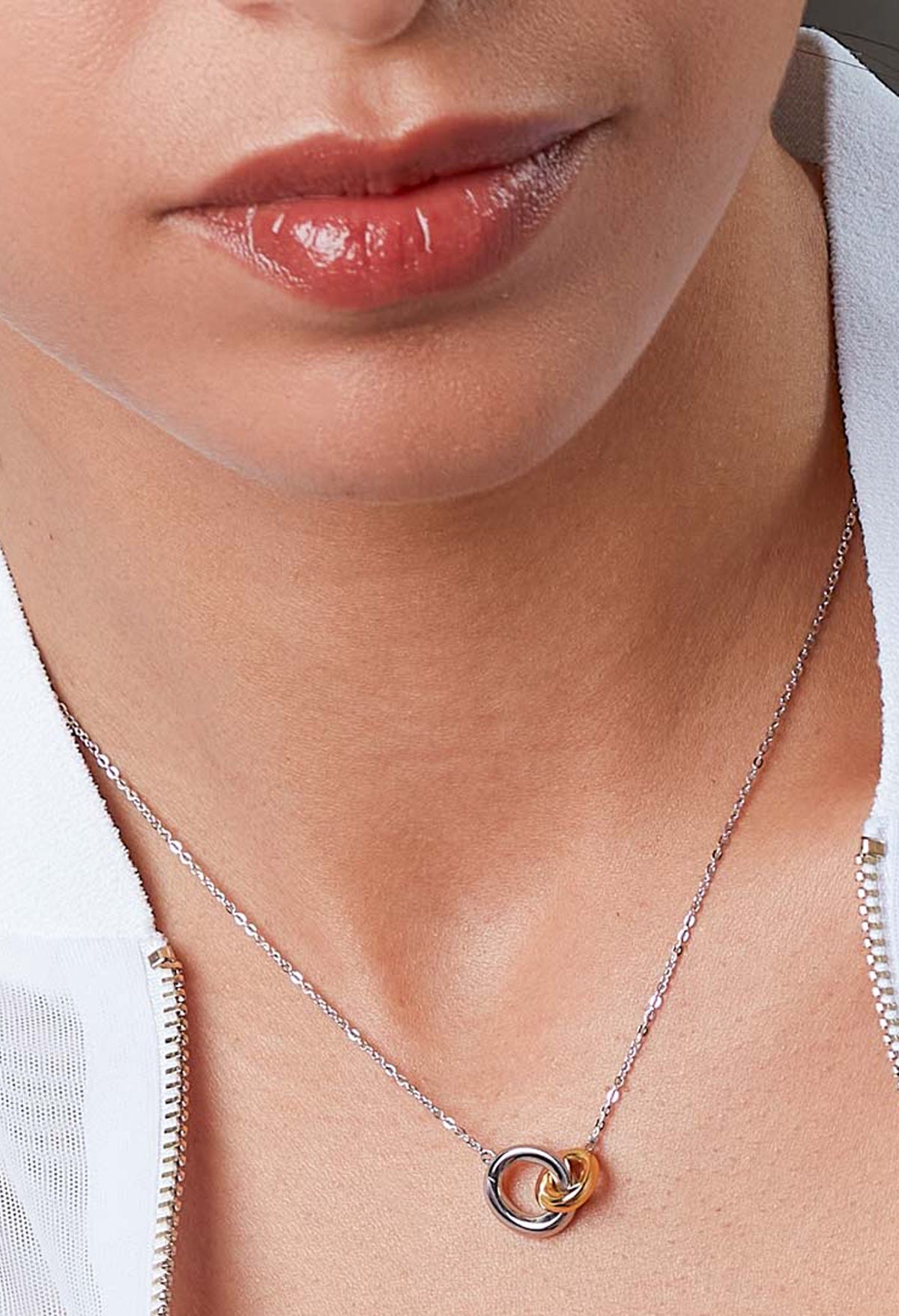 Kit Heath Bevel Cirque Link Golden Necklace, a silver-gold plated necklace from Kit Heath, at OD’s Jewellers in St Helens.