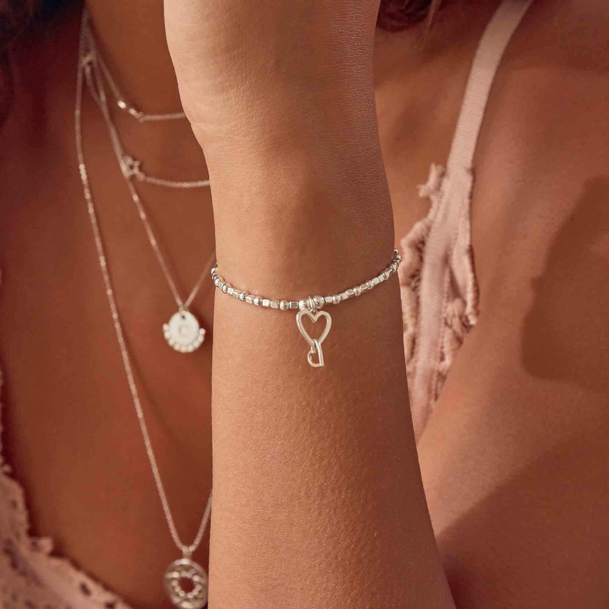 ChloBo Interlocking Love Heart Bracelet SBCFB572
