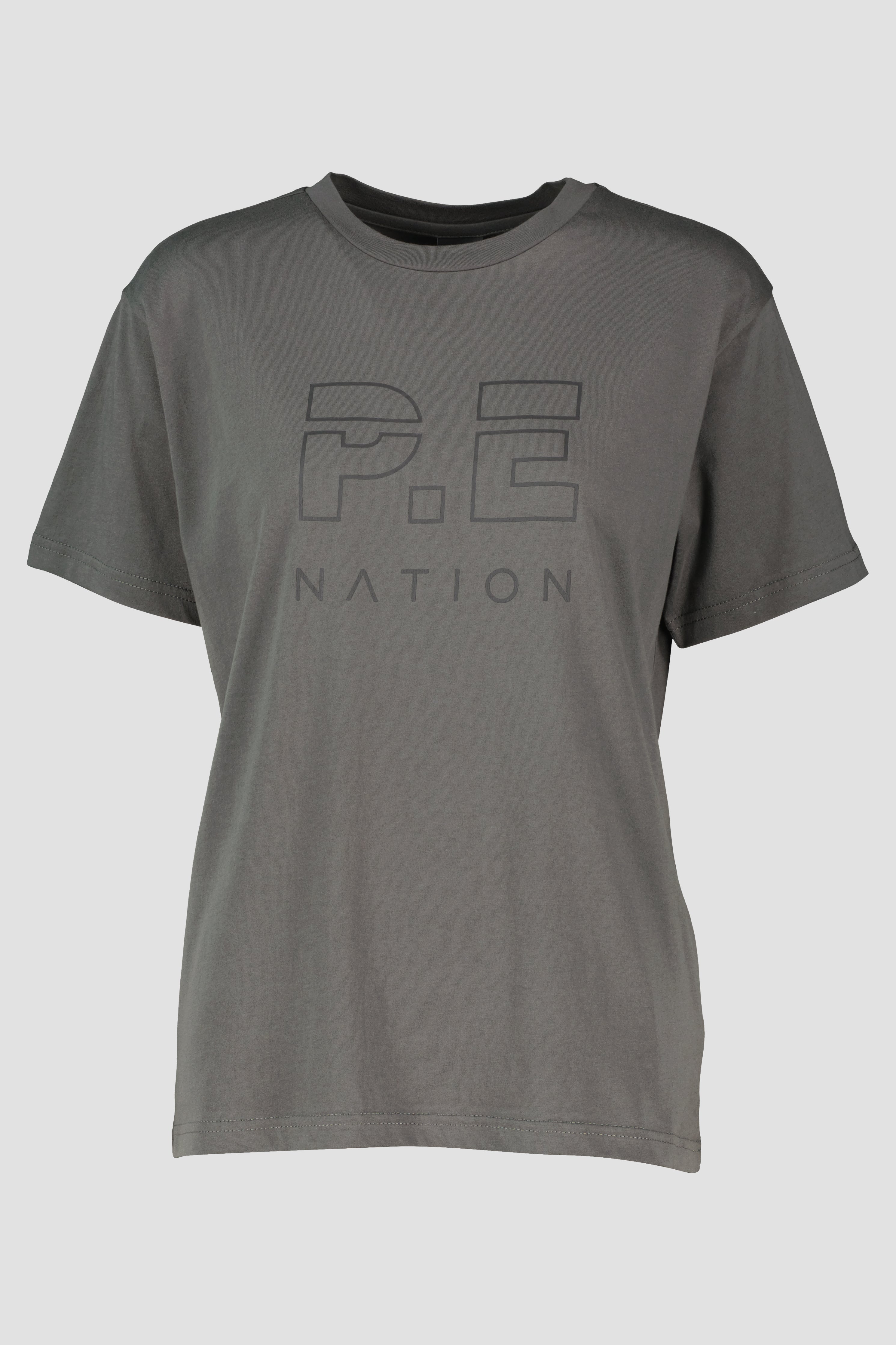 Women's P.E Nation Heads Up Dark Shadow Grey T-Shirt