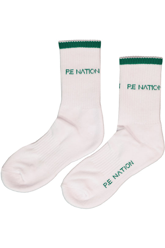 Women's P.E Nation Vita Socks White /College Green