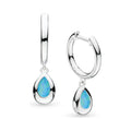 Kit Heath Coast Pebble Synthetic Blue Opal Hoop Drop Earrings