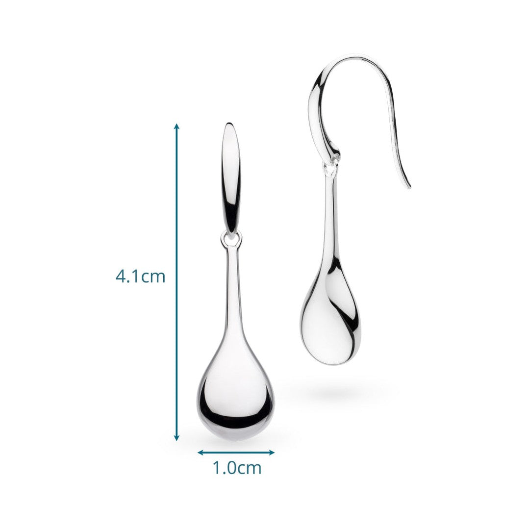 The Kit Heath Coast Pebble Smooth Elegant Drop Earring, a silver earring from Kit Heath, available at OD’s Jewellers in St Helens
