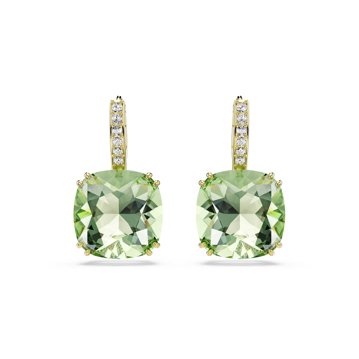 Swarovski Millenia Green Cushion Cut Drop Earrings 5764822