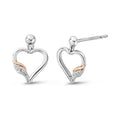 Clogau Past Present Future Heart Earrings With White Topaz in Sterling Silver by Clogau