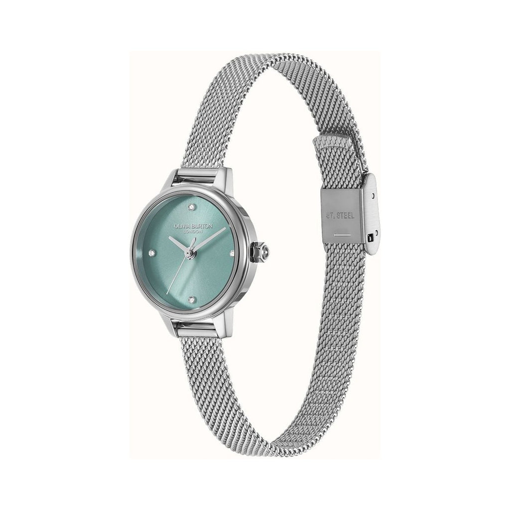 Olivia Burton Ladies Mini Classic Turquoise Dial Mesh Bracelet Watch Stainless Steel by Olivia Burton