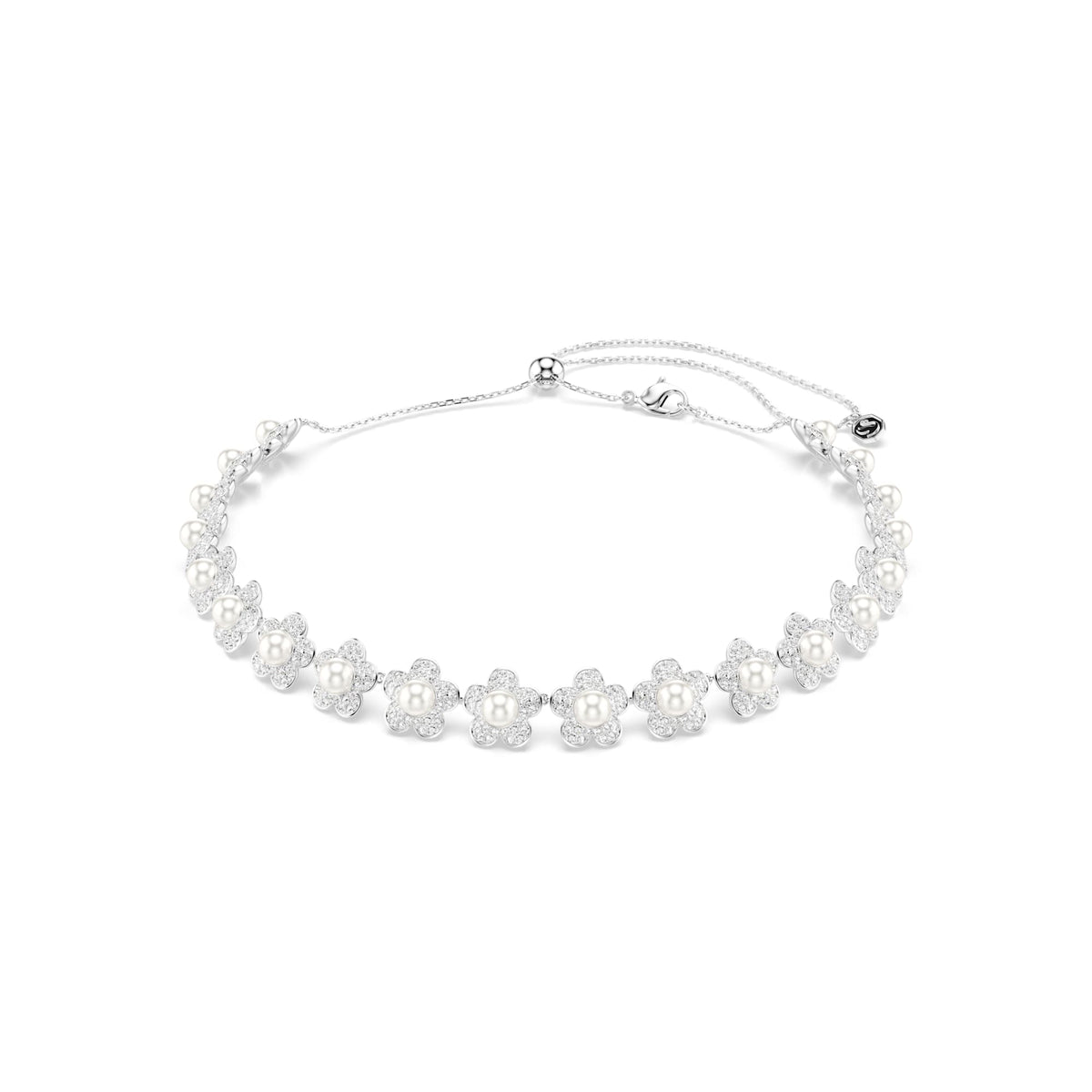 Swarovski Ariana Grande x Flower and Pearl Crystal Choker Necklace — view 2