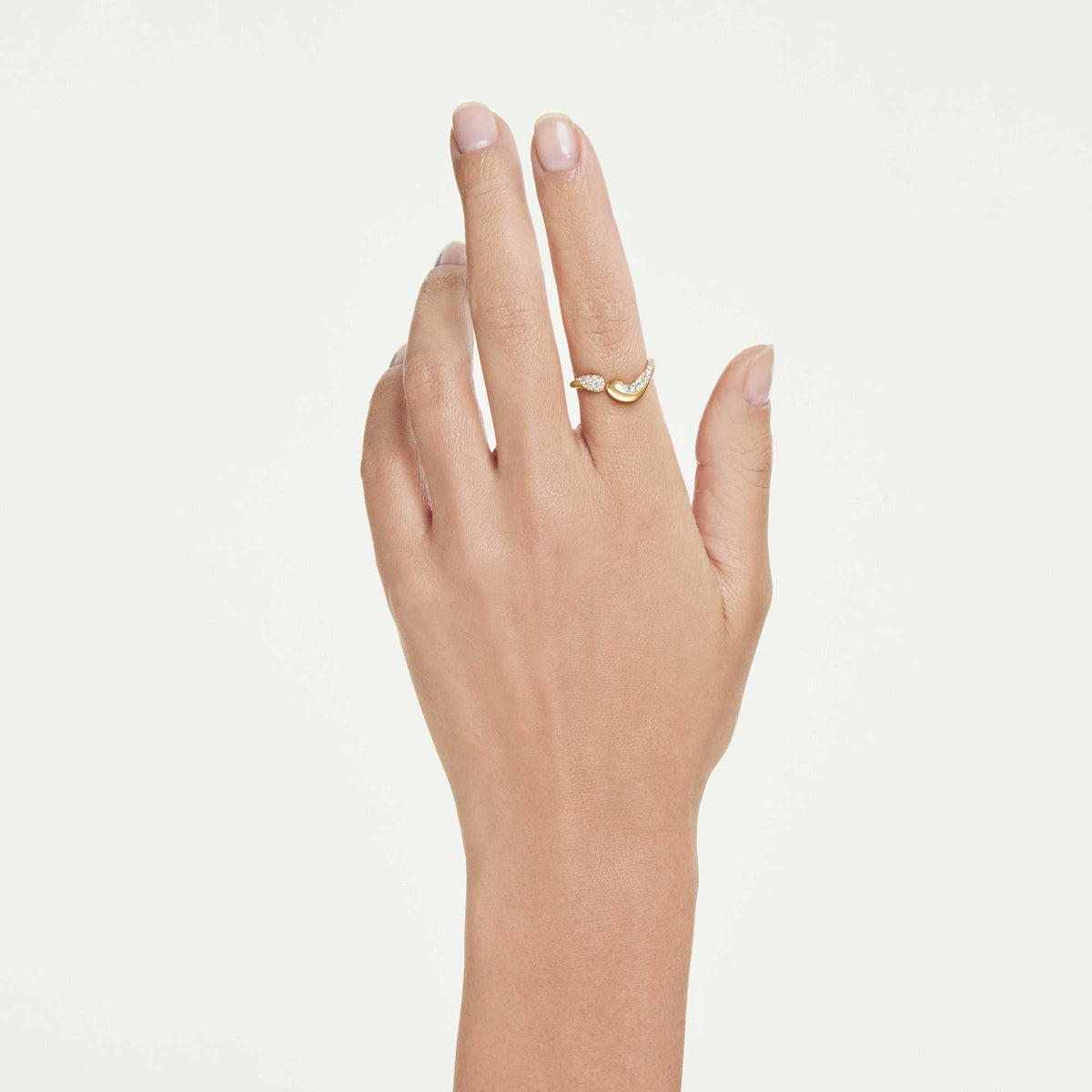 Swarovski Classica Silver/Gold Plated Zirconia Ring — view 2