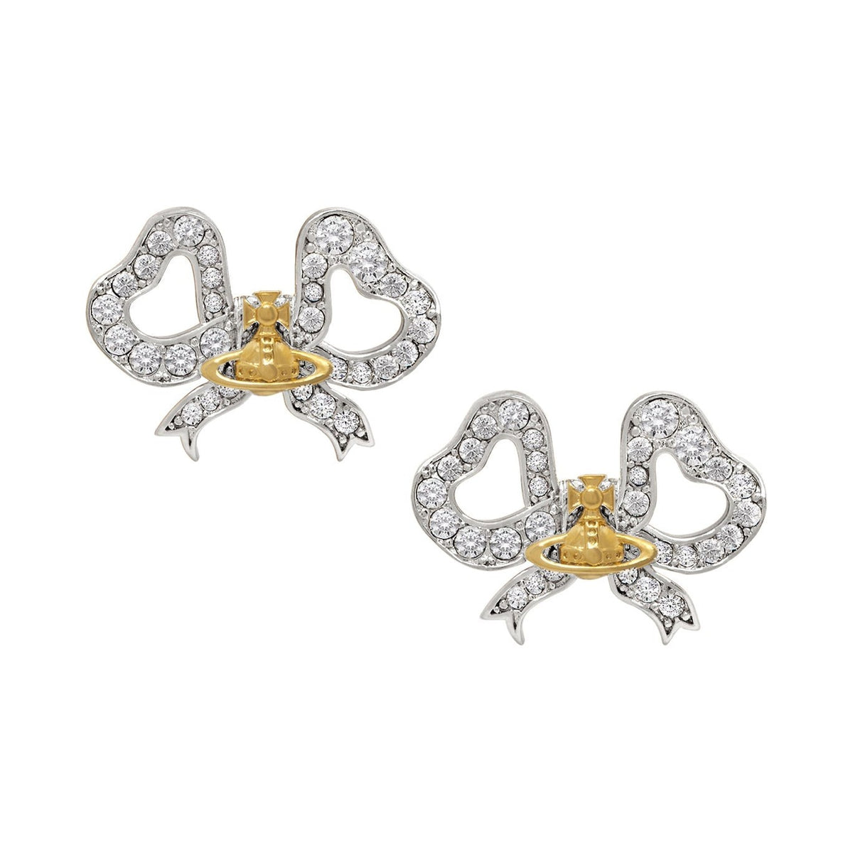 Vivienne Westwood Rigoberta Crystal Bow Earrings 6201037J-02P580-