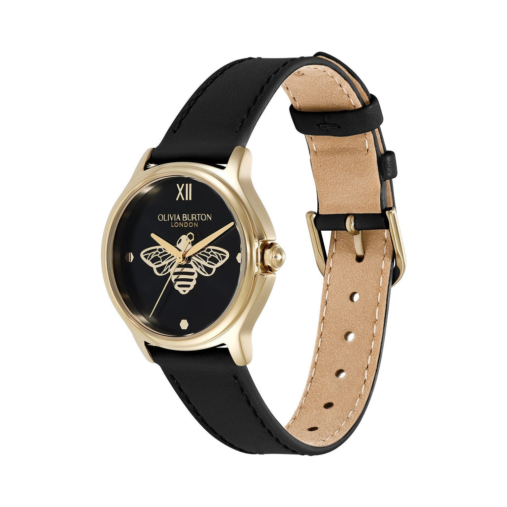 Olivia Burton Classic Bee Black Strap Watch — view 2