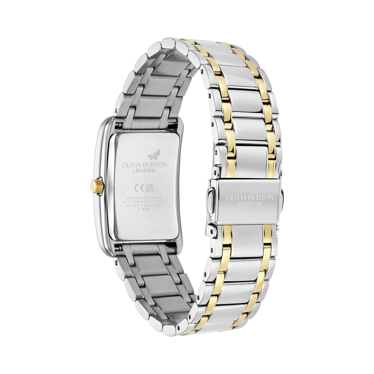Olivia Burton Ladies Classics Grove White Tank Dial Bracelet Watch Stainless Steel & Gold Plated by Olivia Burton