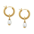 ChloBo Tale Of Tide Hoop Earrings Sterling Silver Gold Plated by ChloBo