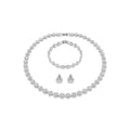 Swarovski Una Angelic Necklace Bracelet & Earrings Set Rhodium Plated