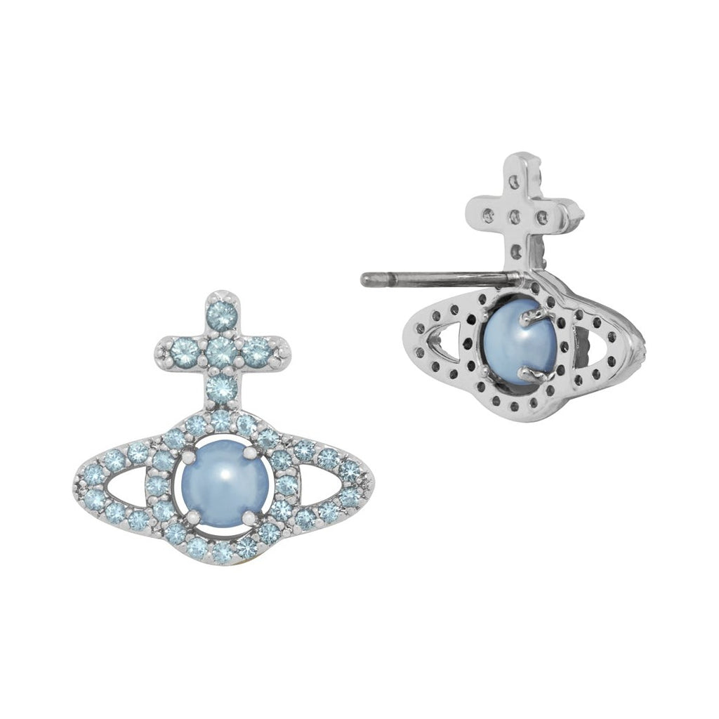 Vivienne Westwood Olympia-Light Blue Pearl Earrings — view 2