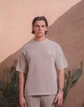 Men's Belier Taupe Crochet T Shirt