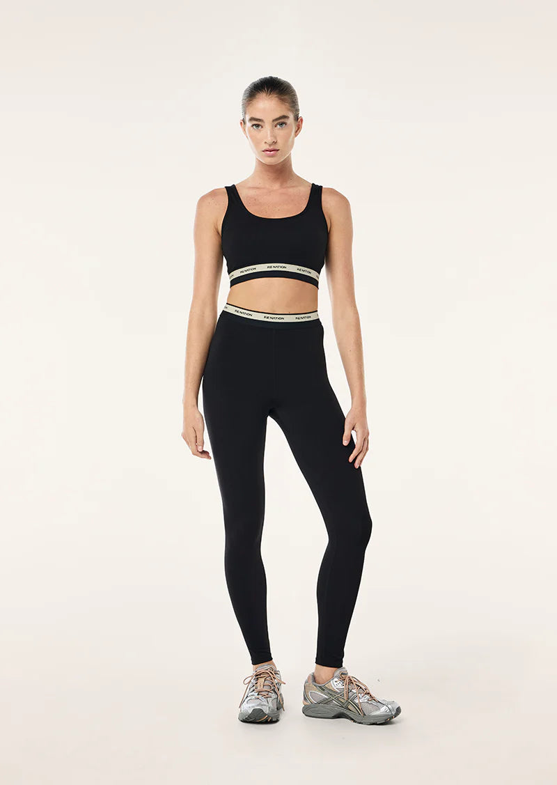 Women's P.E Nation Avant Full Length Leggings in Black Biscuit — view 3