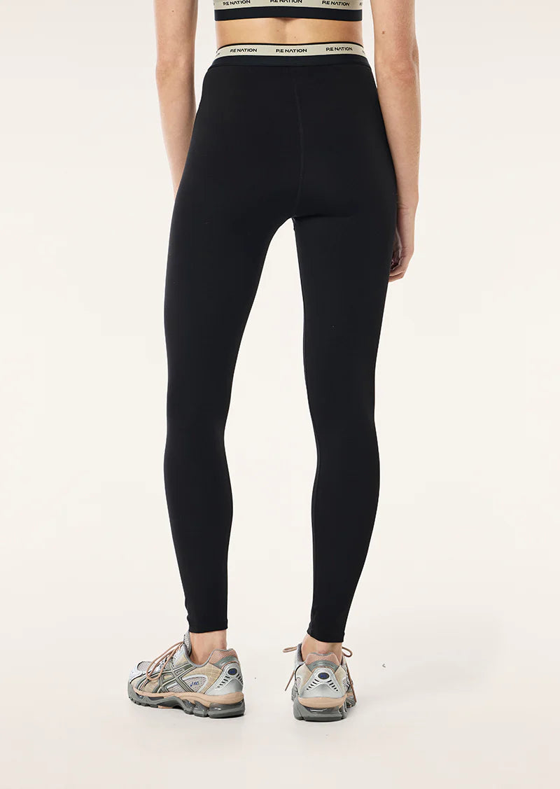 Women's P.E Nation Avant Full Length Leggings in Black Biscuit — view 5