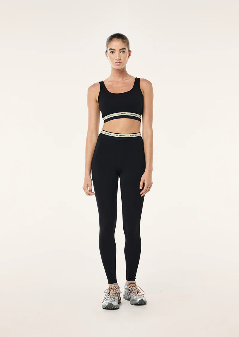 Women's P.E Nation Avant Scoop Sports Bra in Black — view 6