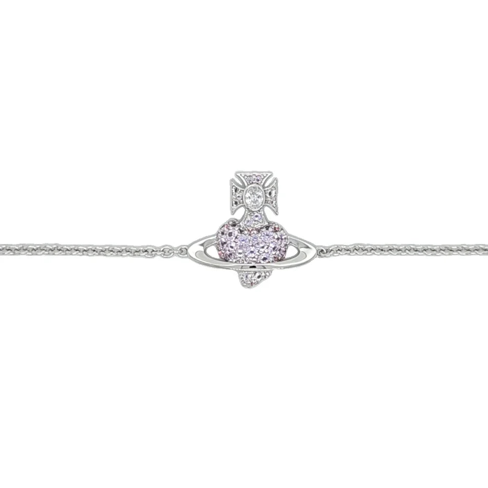 ★Vivienne Westwood★ Vivienne Westwood Women's AGNATHA Brac Vivienne Westwood Lilac Agnatha Bracelet Platinum Plated