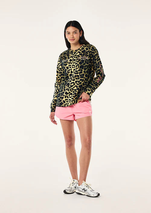 Women's P.E Nation Base Long Sleeve T-Shirt in Leopard — view 4