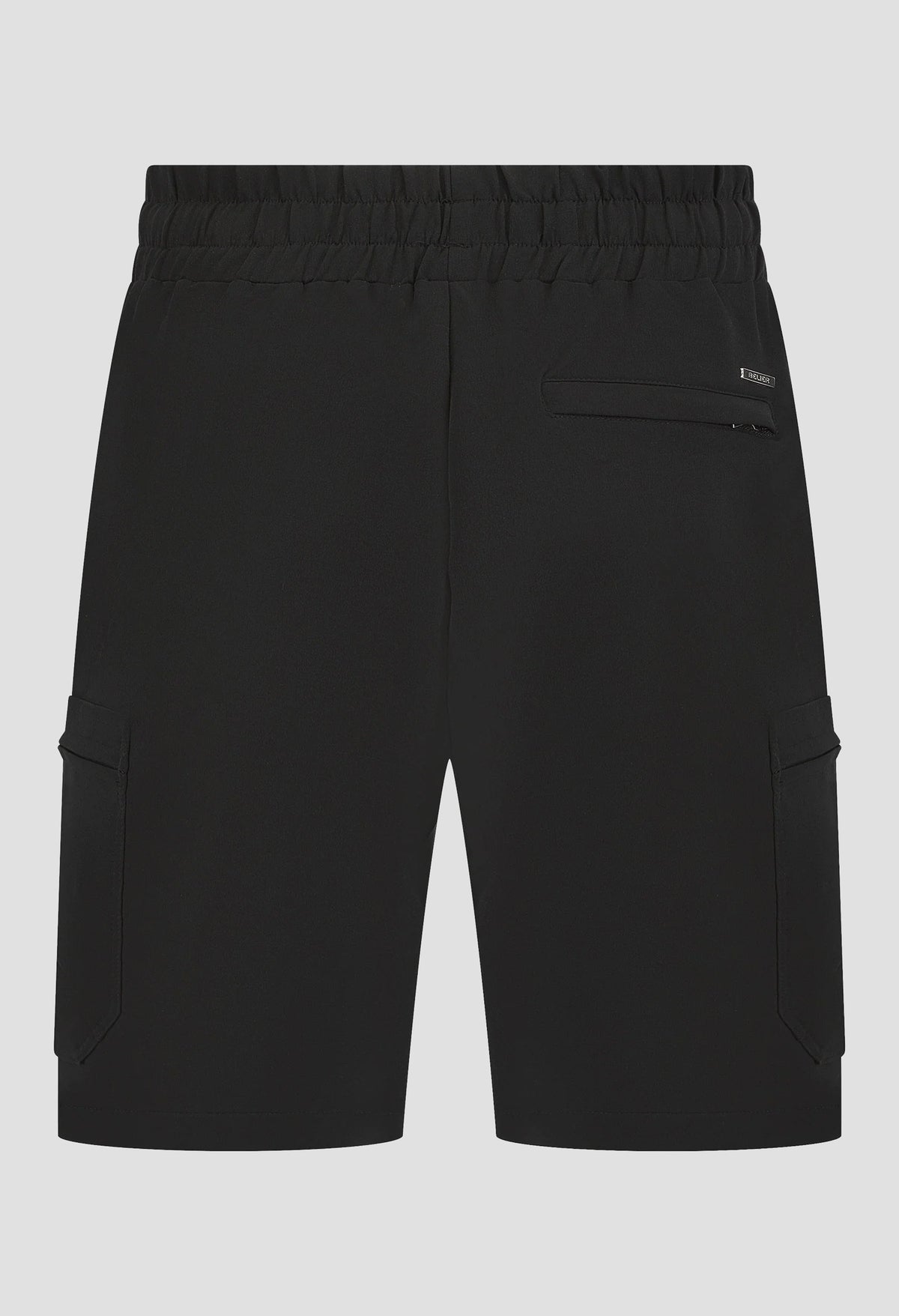 Men's Belier Black Woven Cargo Short — view 5