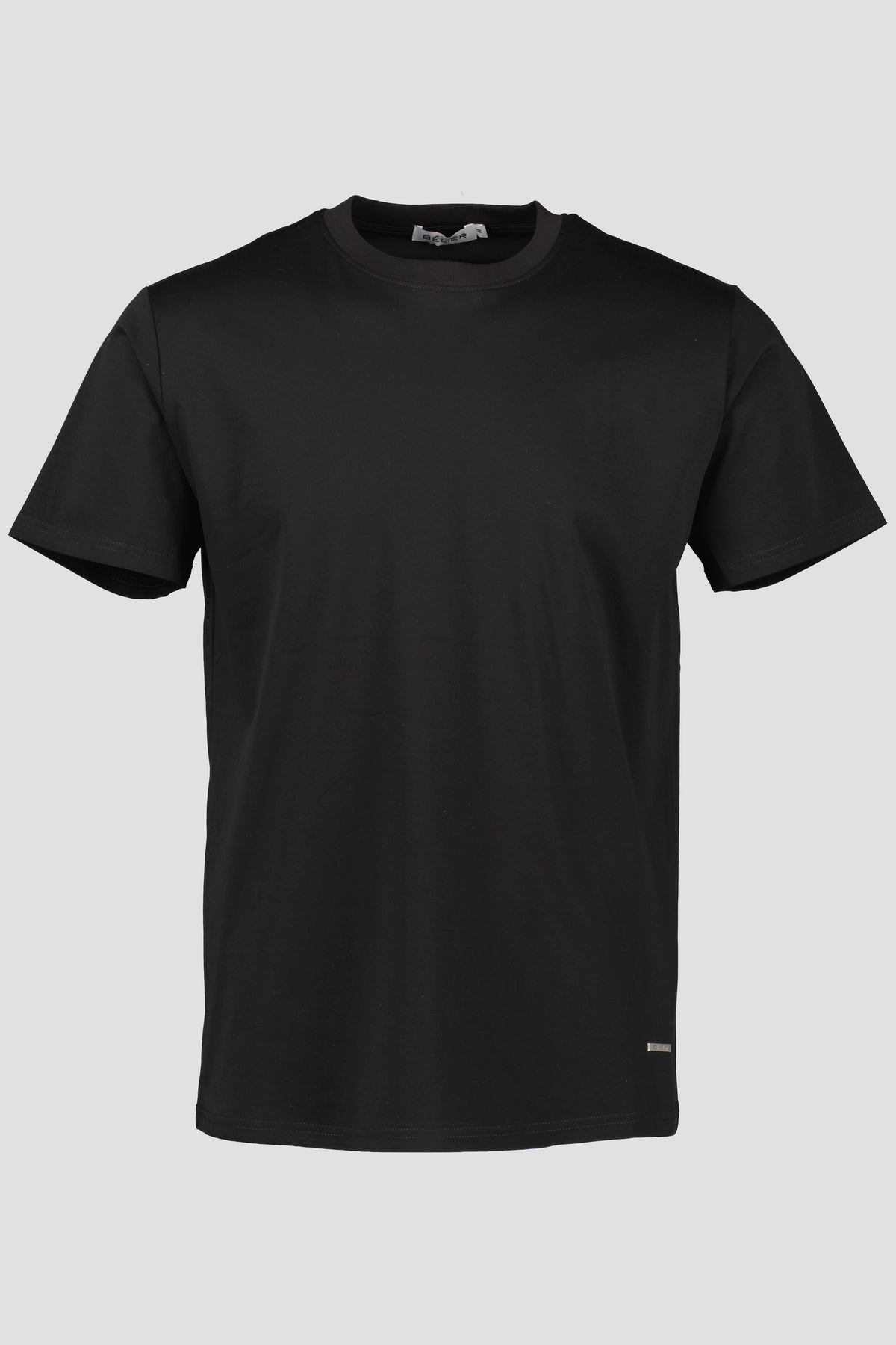 Men's Belier Black Mercerised T Shirt — view 4