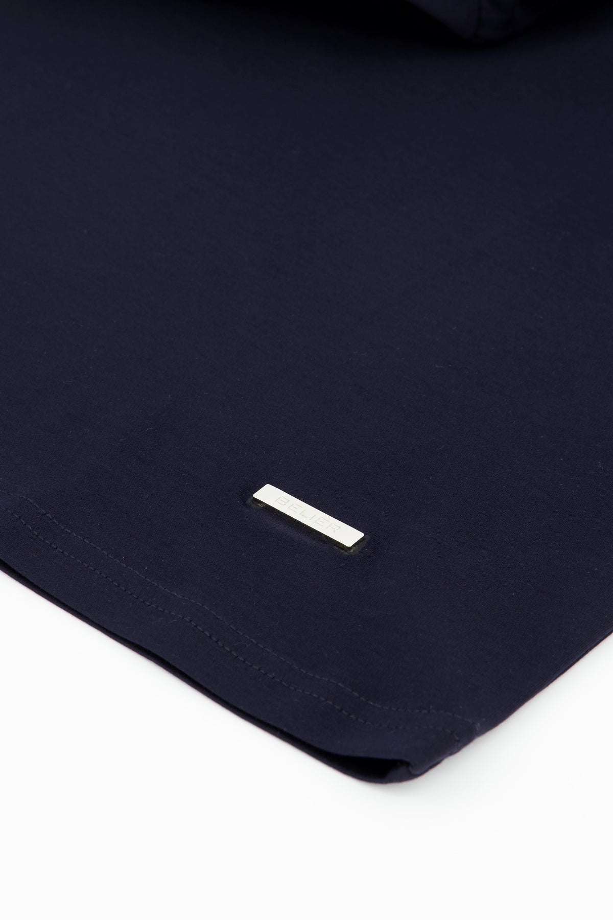 Men's Belier Navy Mercerised T Shirt — view 4