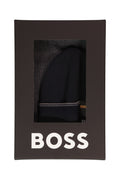 BOSS Black Fortuno Dark Blue Beanie Hat & Scarve Set